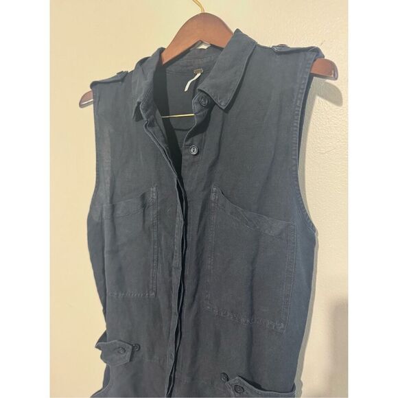 Young Fabulous & Broke Hudson Romper YFB Women Sz Large Linen Rayon Jumper - Picture 6 of 12